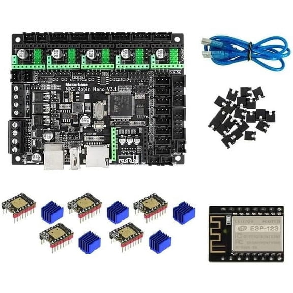 MKS Robin Nano V3.1 32bit 168MHz Controller Motherboard TS35 Touch Screen Display WiFi Module Robin Board Fit UART3 Dual Z Axis (Package-7)