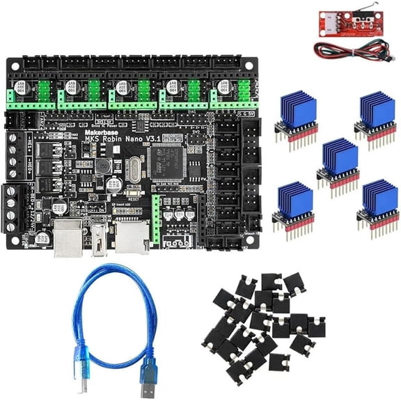 MKS Robin Nano V3.1 32bit 168MHz Controller Motherboard TS35 Touch Screen Display WiFi Module Robin Board Fit UART3 Dual Z Axis (Package-7)