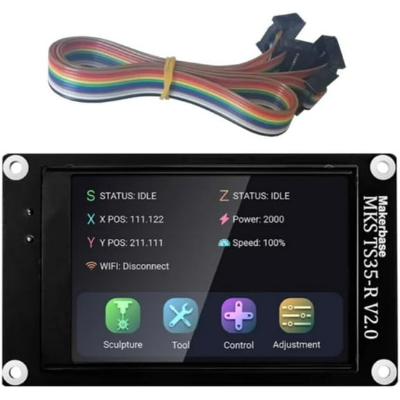 MKS Robin Nano V3.1 32bit 168MHz Controller Motherboard TS35 Touch Screen Display WiFi Module Robin Board Fit UART3 Dual Z Axis (Package-7)