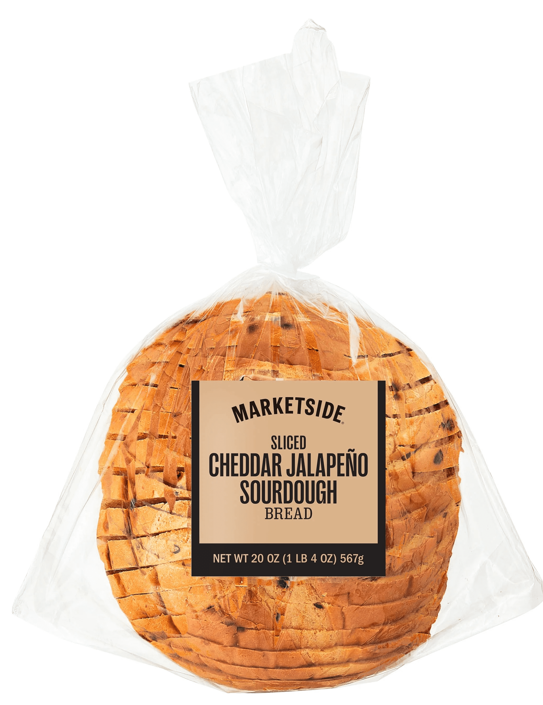 Marketside Sliced Cheddar Jalapeno Sourdough Bread, 20 oz