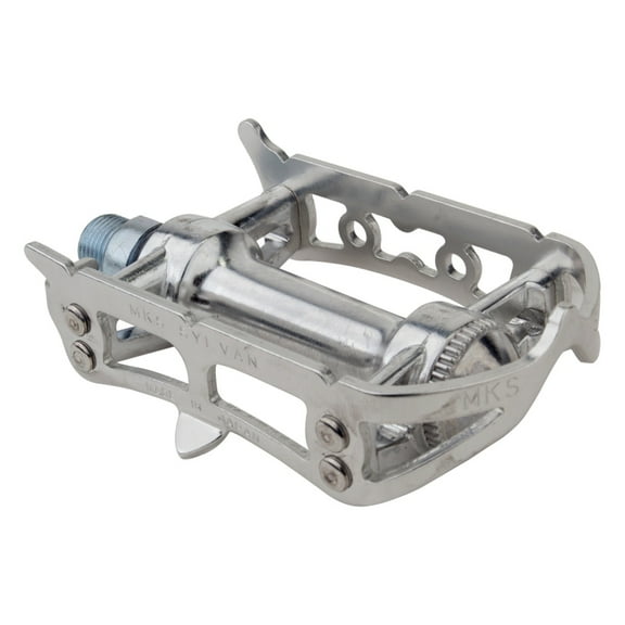MKS Sylvan Road Platform Pedal 9/16" Light Alloy Body & Quill Cage Sil