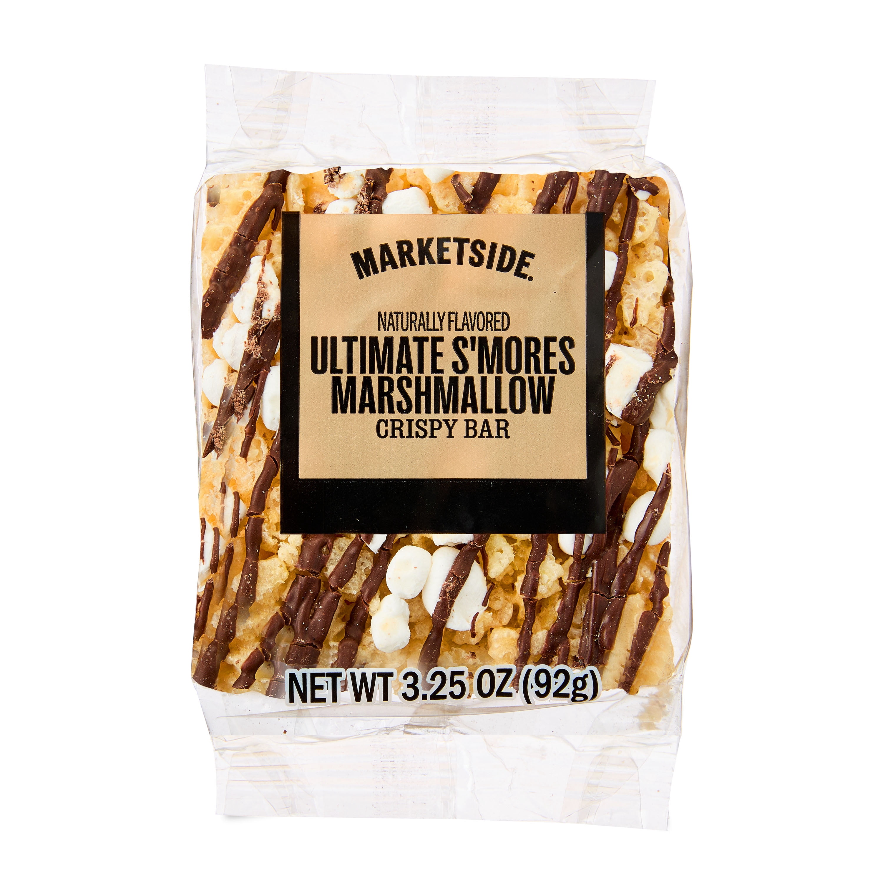 Marketside Ultimate S'mores Crispy Bar, 3.25oz, Flexible Film Bag, Shelf Stable, Instant