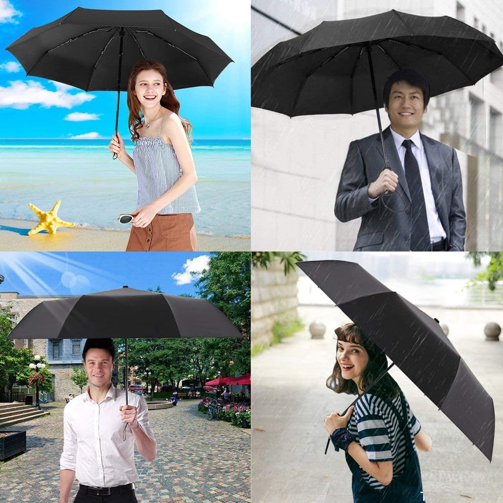 MKSJFdge Automatic Umbrella Reverse Folding Business Umbrella with