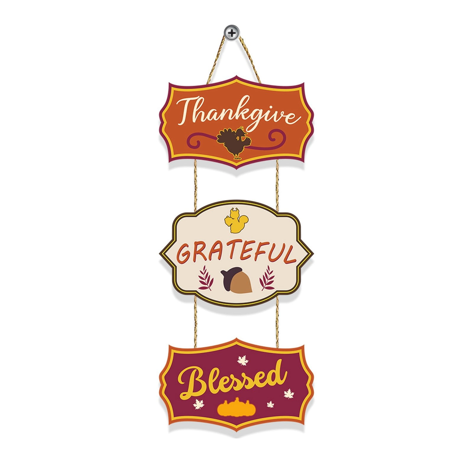 MKSJFdge Thanksgiving Welcome Sign Paper Blessing Door Sign Fall ...