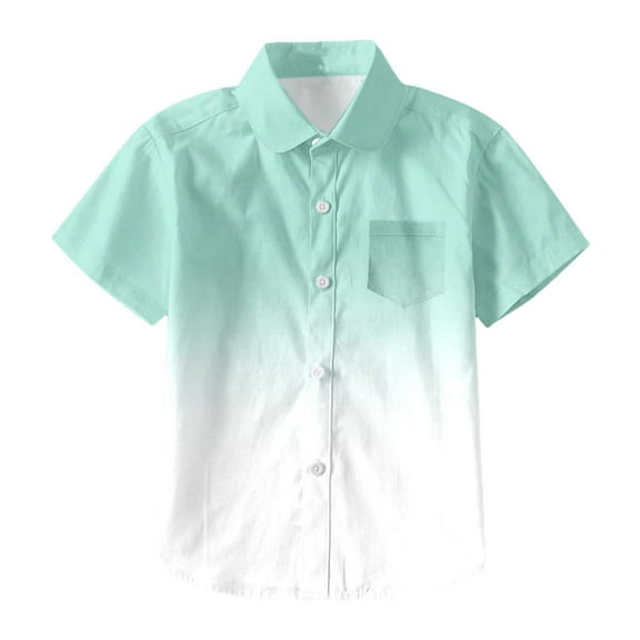 MKndvns Shirts For Teen Kids Boys Girls Patchwork Short Sleeve Tie Dye Prints T Shirt Child Trendy Tops 2025 NEW Green 5-6 Years