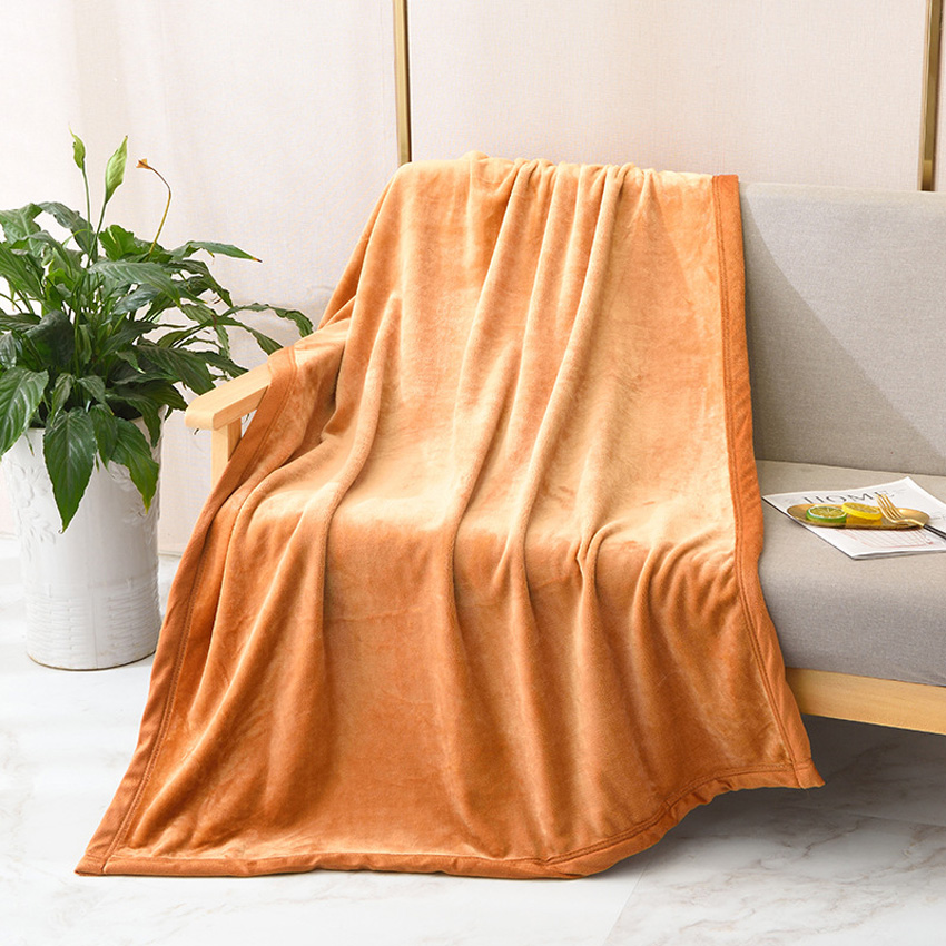 ML 100x140cm Flannel Blanket Solid Color for Children  Bedroom School Travel  Super Soft Fabric Couverture Manta Cobertor