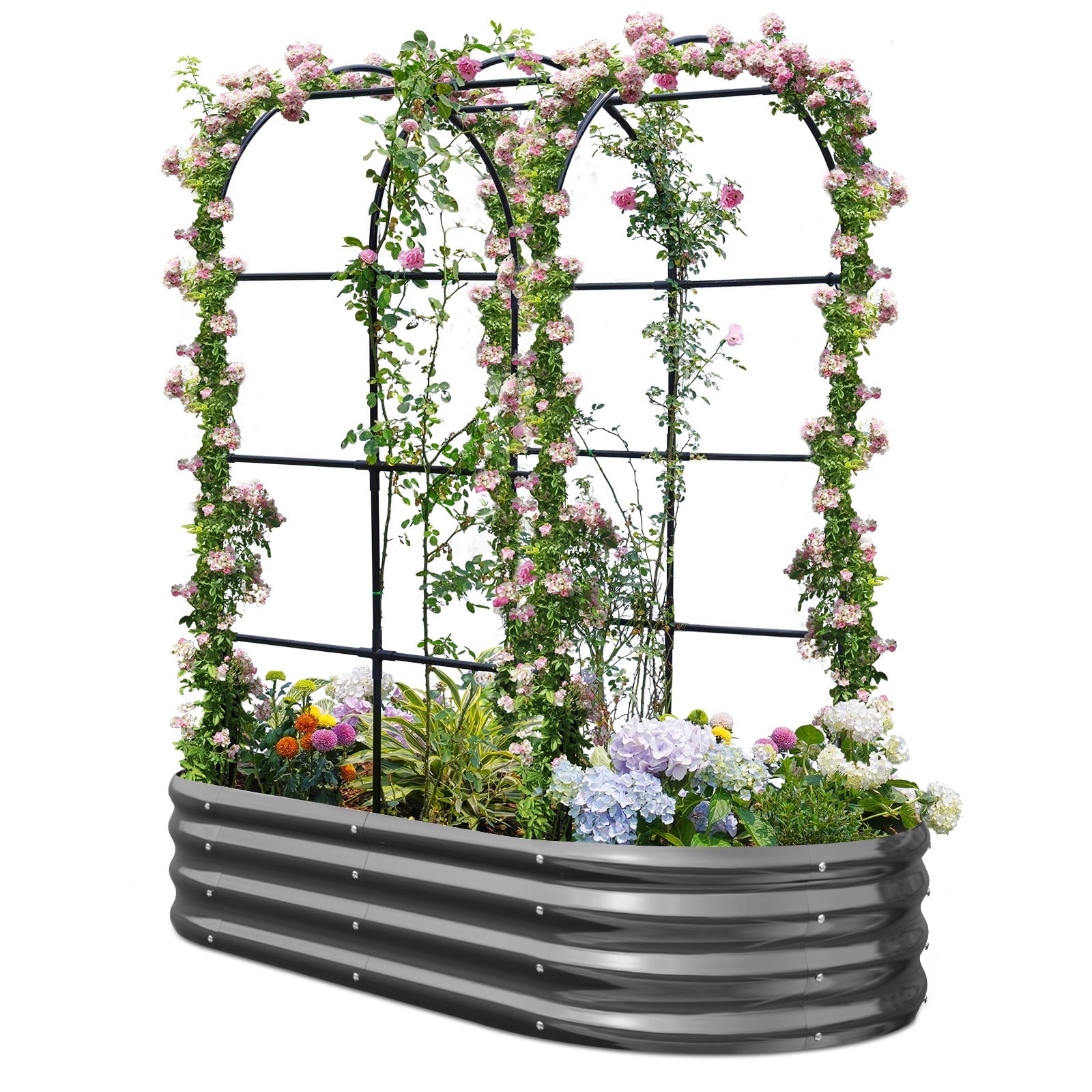 KING BIRD 6x3x1 ft Raised Garden Bed with Arched T