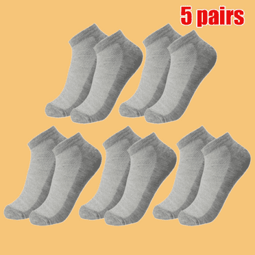 ML 5/10/20 Pairs New High Quality Breathable Men‘s Socks Mesh Cotton Unisex Casual Boat Socks Short Elastic Solid Color Ankle Socks