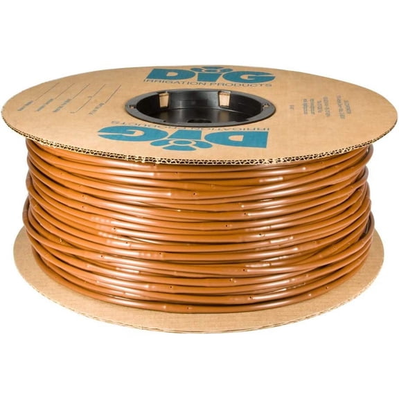 ML-506B ¼” 500’ MICROLINE™ Dripline, 6” Dual Outlet Emitter Spacing, UV-Resistant, Durable Poly Tubing for Garden Irrigation, Flexible, Water-Efficient, Easy Installation, Long-Term Use (Brown)