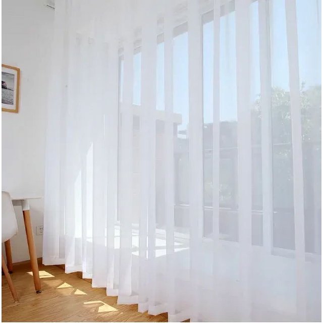 ML American Warm Yellow  Curtains Living Room Bedroom Semi-blackout  Curtains Modern Minimalist Tulle Customization