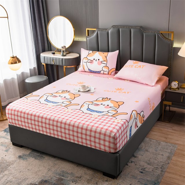 ML Euro Soft Elastic Fitted Sheet Bedspread on The Bed Linen Couple