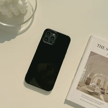 ML Glossy Design Phone Case for IPhone 15 14 13 12 Mini 11 Pro Max XS X XR 7 8 Plus Simple Solid Color Silicone Shockproof Cover