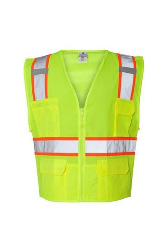 ML Kishigo B76729175 Ultra-Cool Solid Front Vest with Mesh Back, Lime - Large