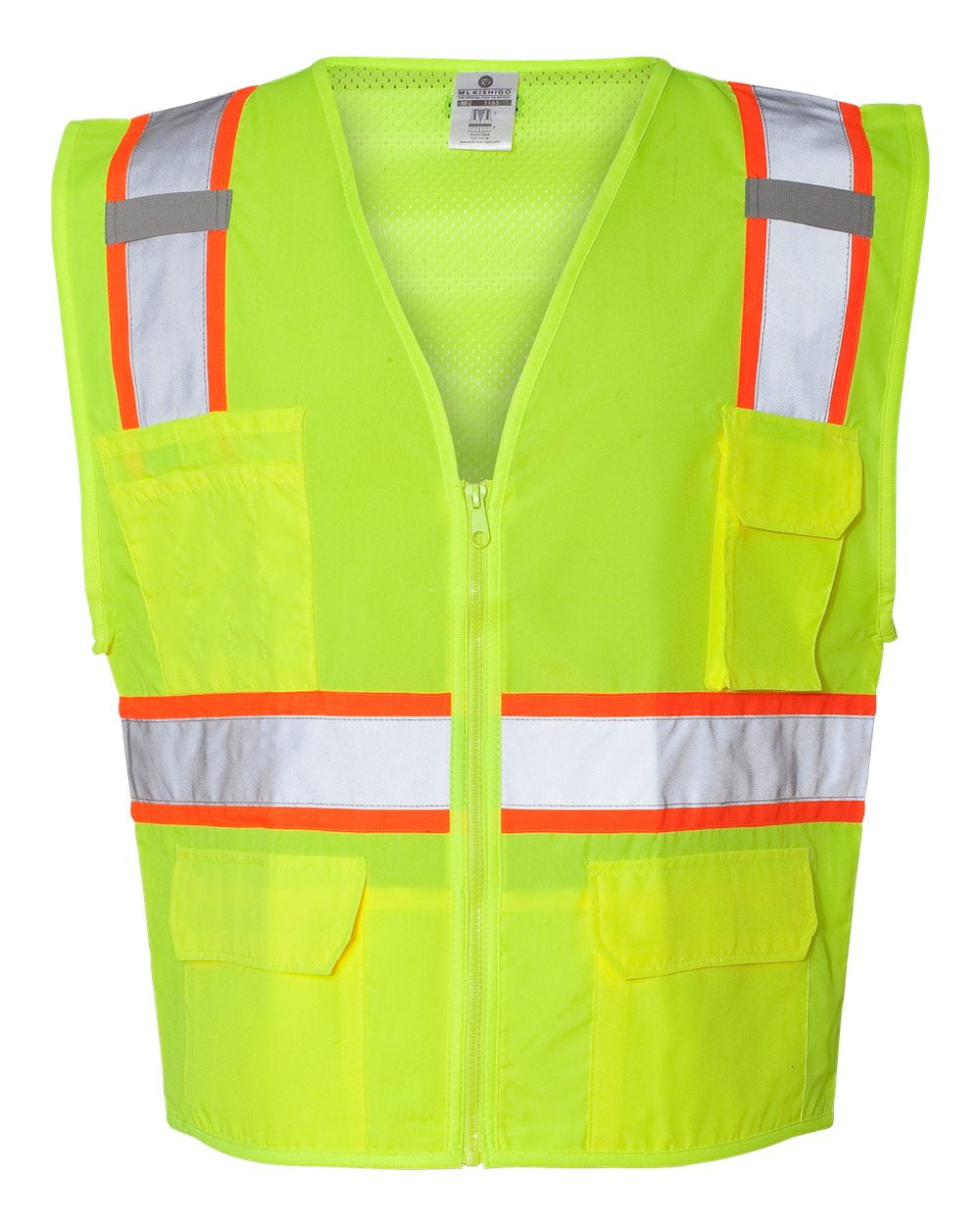 ML Kishigo Men's Solid Front Mesh Back Vest, Style 1163