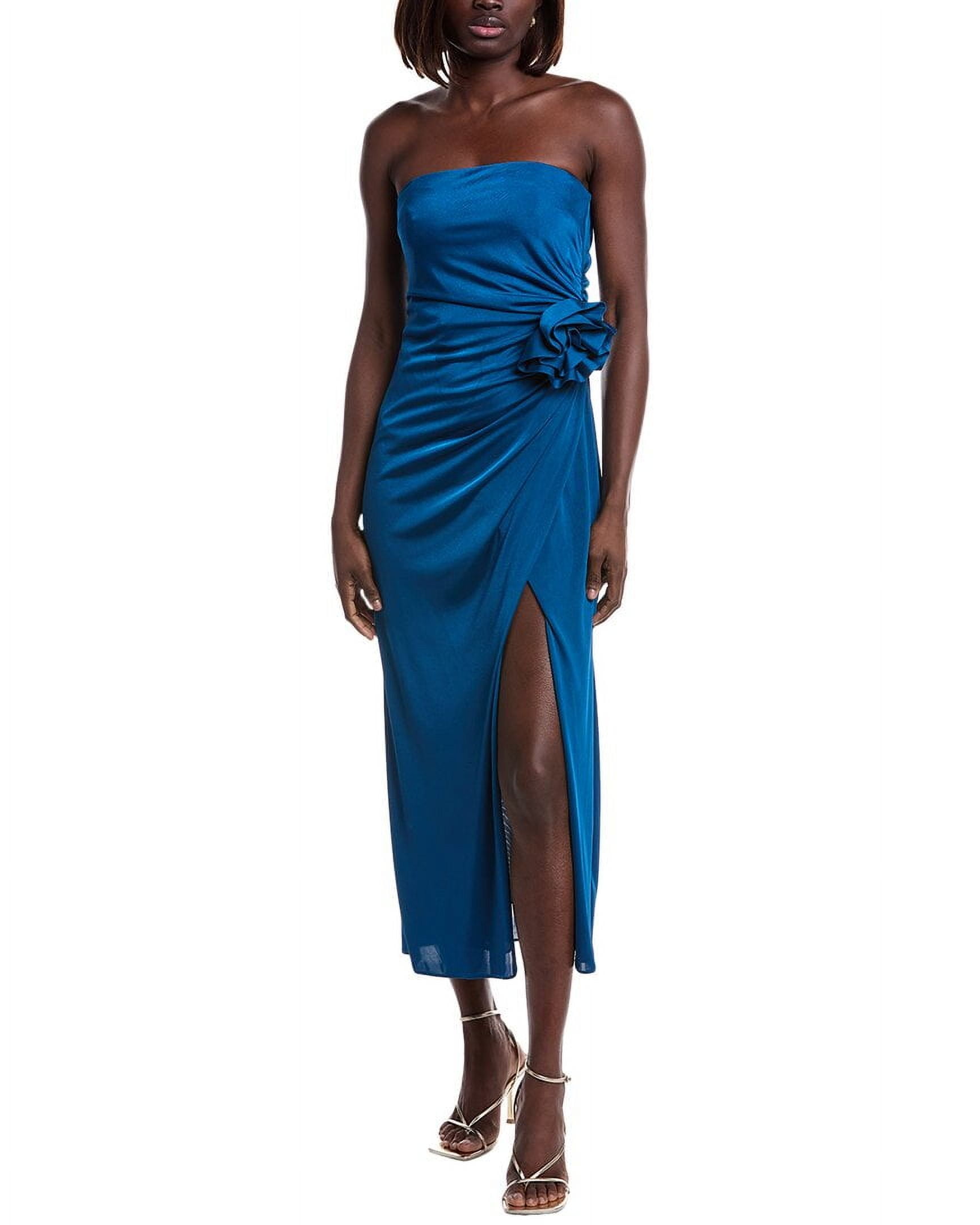 ML Monique Lhuillier womens Corinne Midi Dress, 2, Blue - Walmart.com