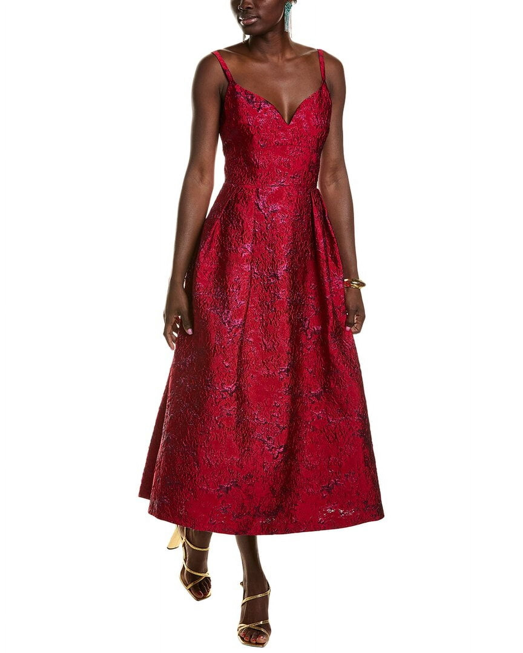 Monique Lhuillier Isabel Jacquard Midi Dress - Midnight Multi main image 1