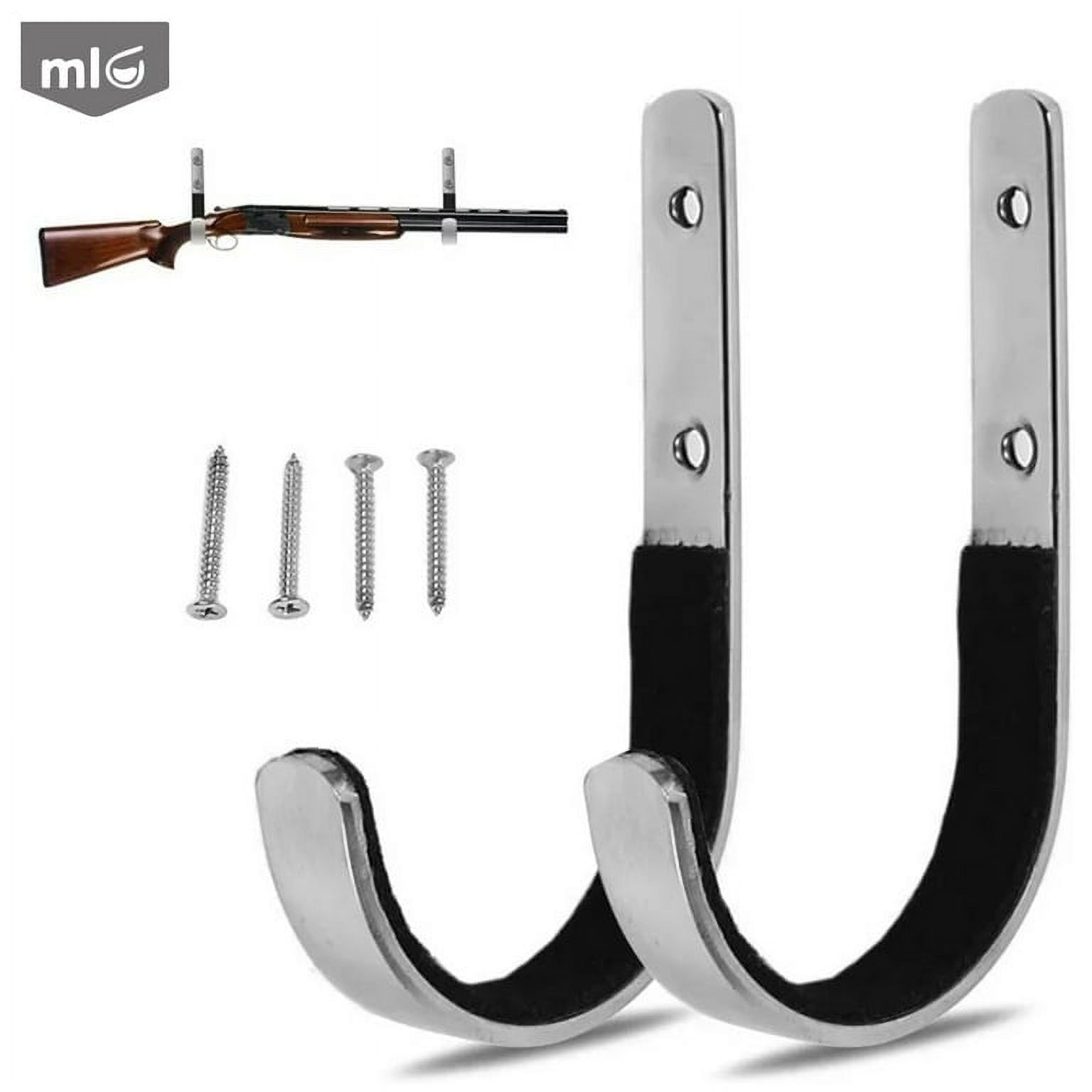 ML Premium Stainless Steel Gun Hanger Wall Mounted Horizontal Gun