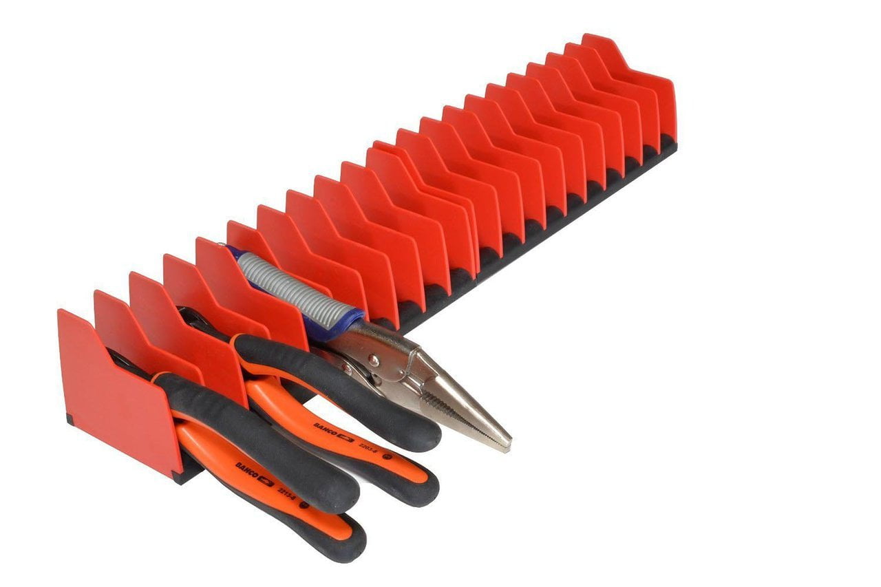 CASOMAN Plier Organizer Rack, 2 Pack, Pliers Cutters Organizer, Stores  Spring Loaded, Black, 15-Slot Plier Rack, Keep Pliers Organized in Tool  Drawer