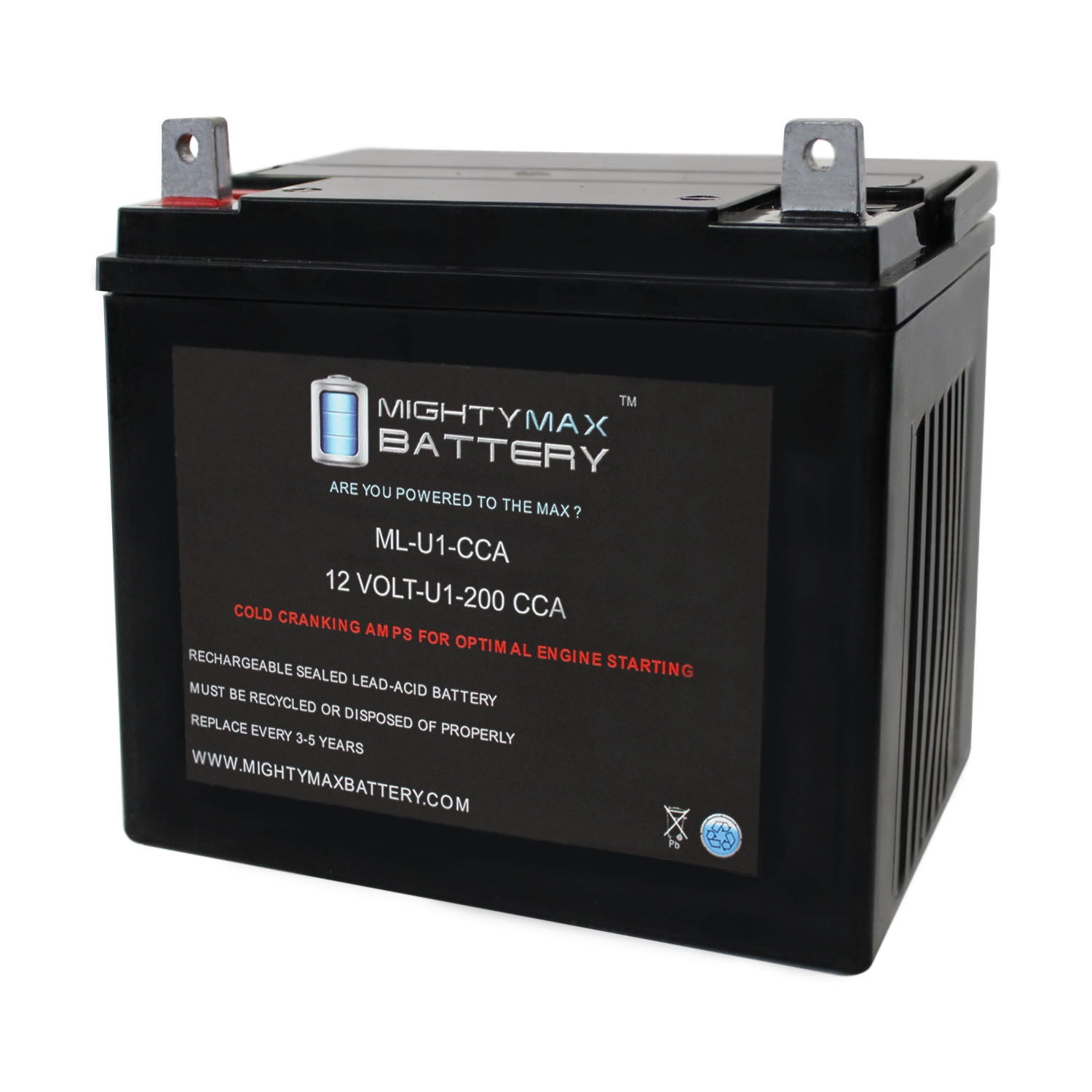 Mighty Max Battery SLA 12 Volt Vehicle Battery Group Size U1, 200 CCA