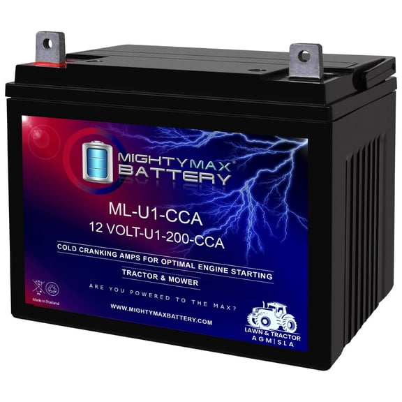 ML-U1 12V 200CCA Battery for Yard Machine 14.5HP 42 Garden Tractor