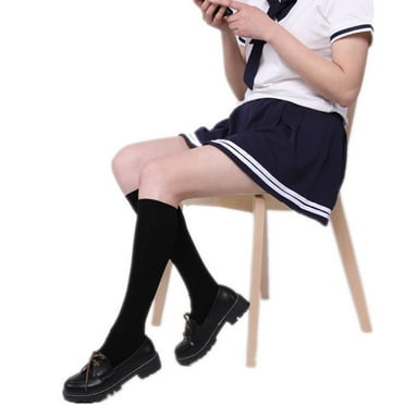 ML Women Socks Spring Summer Ladies Solid Color Socks Long  Short Socks High Mid  Socks  White Black Soks for Girls