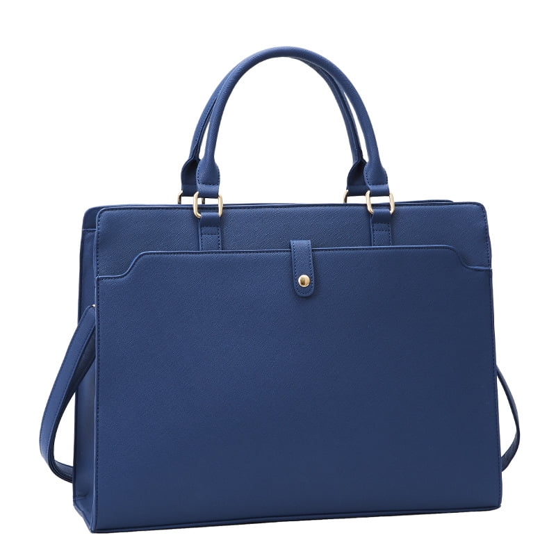 LAATIKUI Laptop Bag for Women 15.6 Inch PU Tote Bag Lightweight Business Office Handbag Work Bag Waterproof Shoulder Briefcase