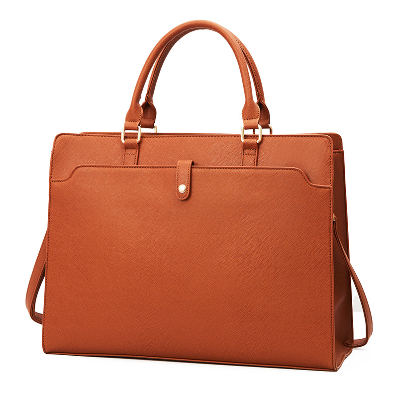 LAATIKUI Laptop Bag for Women 15.6 Inch PU Tote Bag Lightweight Business Office Handbag Work Bag Waterproof Shoulder Briefcase