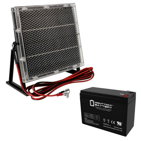ML10-12 - 12 V 10AH SLA BATTERY WITH 12V SOLAR PANEL CHARGER
