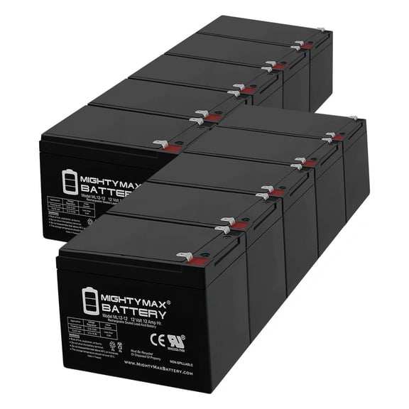 ML12-12 - 12V 12AH F2 BATTERY FOR ELECTRIC VEHICLE CSB EVX12120F2 - 10 Pack