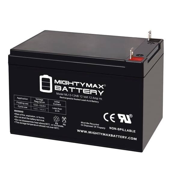 ML12-12NB 12V, 12Ah, NB Terminal, Replacement Battery Compatible with Rascal MicroBalance 170