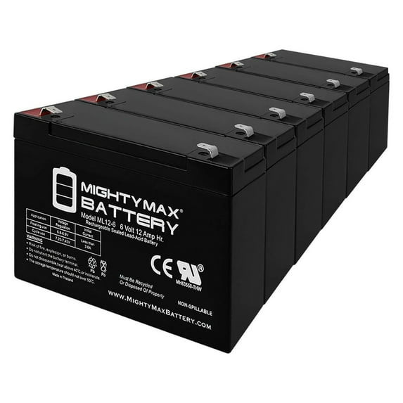 ML12-6 .250TT - 6V 12AH Razor Bumper Buggie Battery - 6 Pack