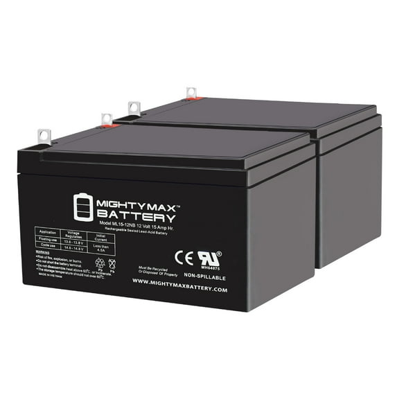ML15-12NB 12V 15AH Replacement Battery Compatible with Scoot-E - 2 Pack