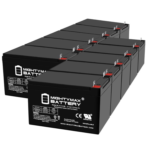 ML15-12NB 12V 15AH Replacement Battery Compatible with Golden Technology Buzzaround XL GB116 - 10 Pack