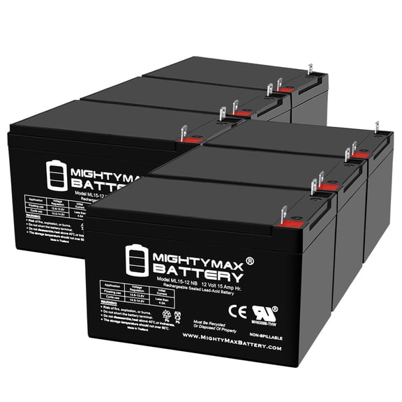 ML15-12NB 12V 15AH Replacement Battery Compatible with Rascal MicroBalance 170 - 6 Pack
