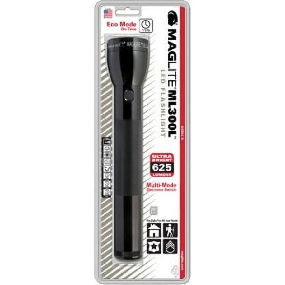 MAGLITE 3 CELL D  ML300L LED FLASHLIGHT SILVER-BLISTER PACK