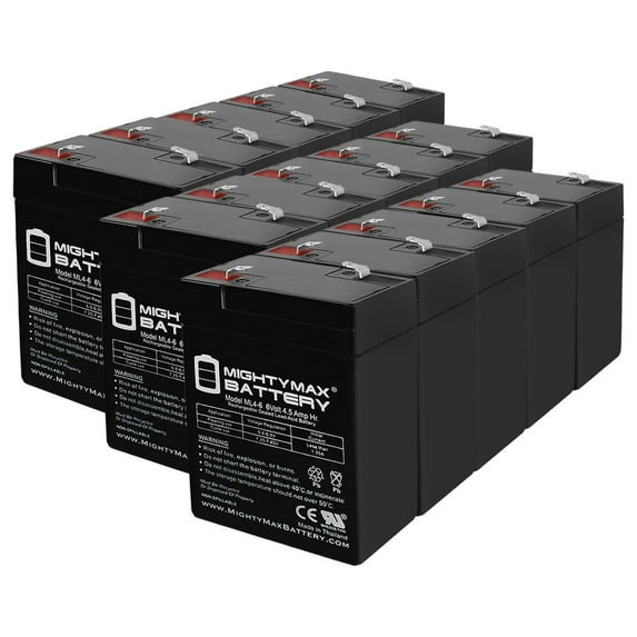 ML4-6 - 6V 4.5AH Replacement Battery compatible with Interstate SEC0905 Rechargable - 15 Pack