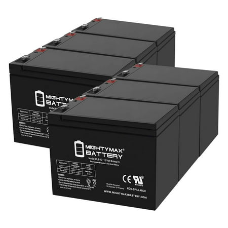 ML8-12 - 12V 8AH Replacement Battery for APC Back-UPS 300C - 6 Pack