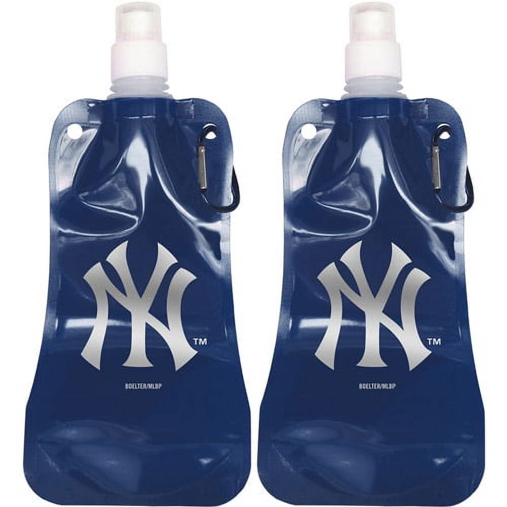 MLB 16 oz New York Yankees Foldable Water Bottle Set, 2pk