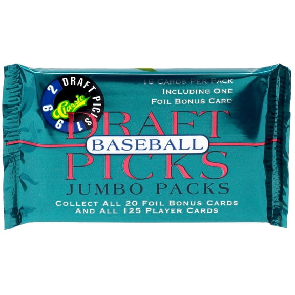 MLB 1992 Classic Draft Picks Baseball Trading Card JUMBO Pack (16 Cards)