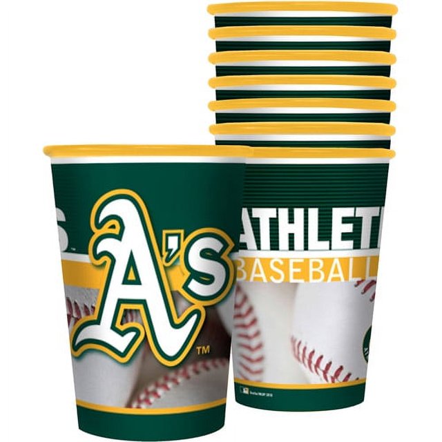 MLB 20 oz Oakland Athletics Plastic Souvenir Cups, 8pk