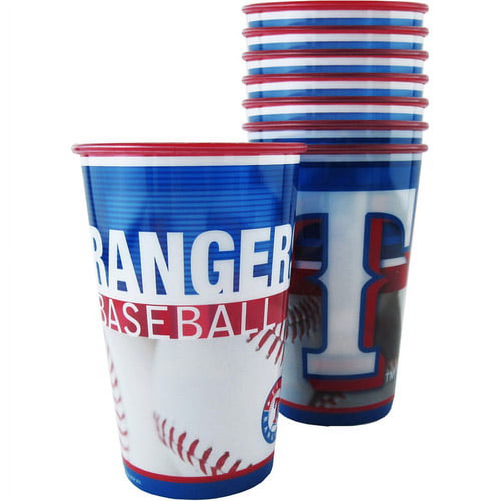 MLB 20 oz Texas Rangers Plastic Souvenir Cups, 8pk