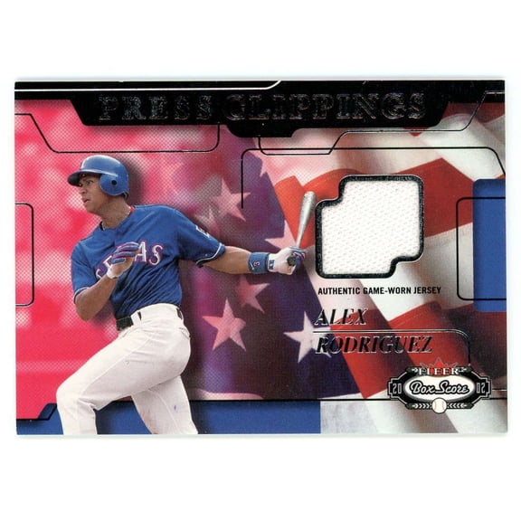 MLB 2002 Fleer Box Score Press Clippings Alex Rodriguez [Relic]
