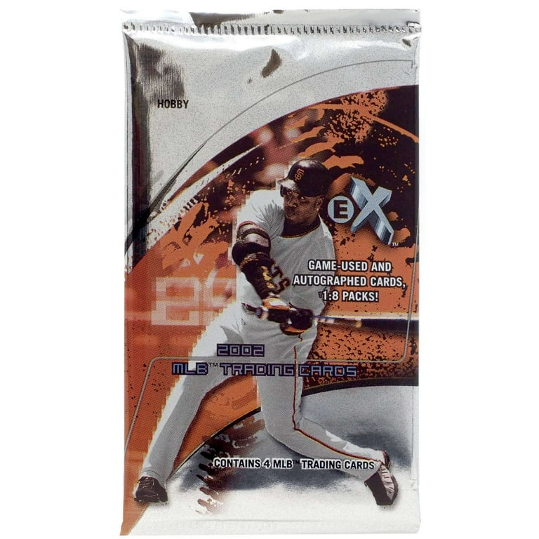 MLB 2002 Fleer Skybox E-X Baseball Trading Card HOBBY Pack (4