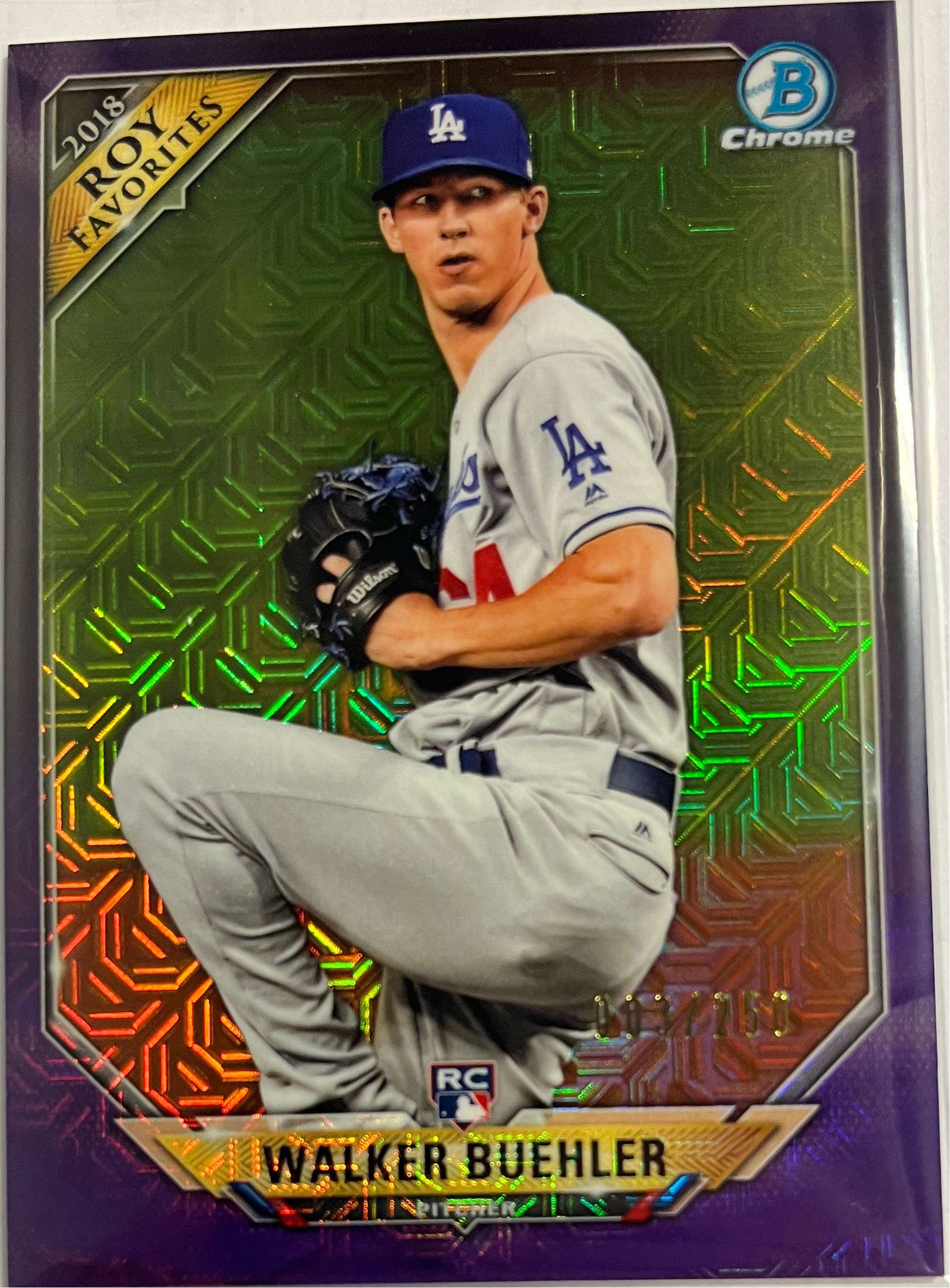 MLB 2018 Bowman Chrome Baseball Walker Buehler Trading Card 