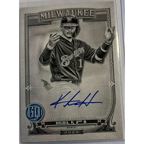 MLB 2020 Gypsy Queen Baseball Keston Hiura 7/50 Autographed Trading Card GQA-KH (On Card Autograph) (Topps)