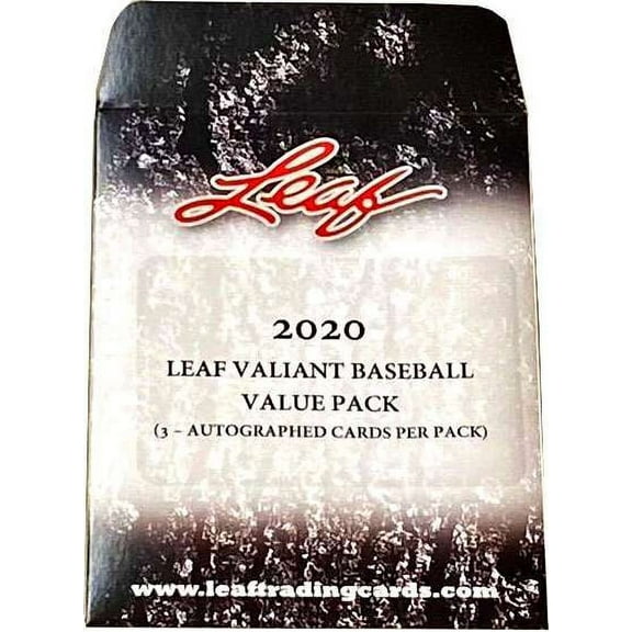 MLB 2020 Leaf Valiant Baseball Trading Card VALUE Pack (3 Autographs)