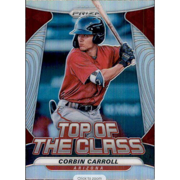 MLB 2020 Panini Prizm Silver Holo Prizm Corbin Carroll TOC-16 (Rookie, Top of the Class)