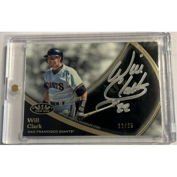 MLB 2020 Tier One Will Clark 12/25 Autographed Trading Card TITA-WCL (On Card Autograph) (Topps)