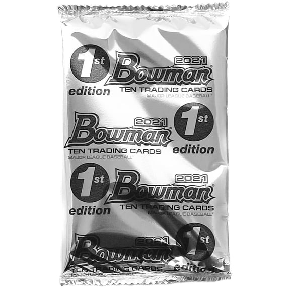 MLB 2021 Bowman Baseball First Edition Trading Card HOBBY Pack (10 Cards)