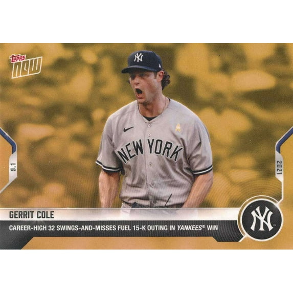 MLB 2021 Gerrit Cole Trading Card (Bonus Card) #008-30